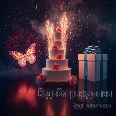 С Днем Рождения Женщине Открытки Картинки GIF Видео